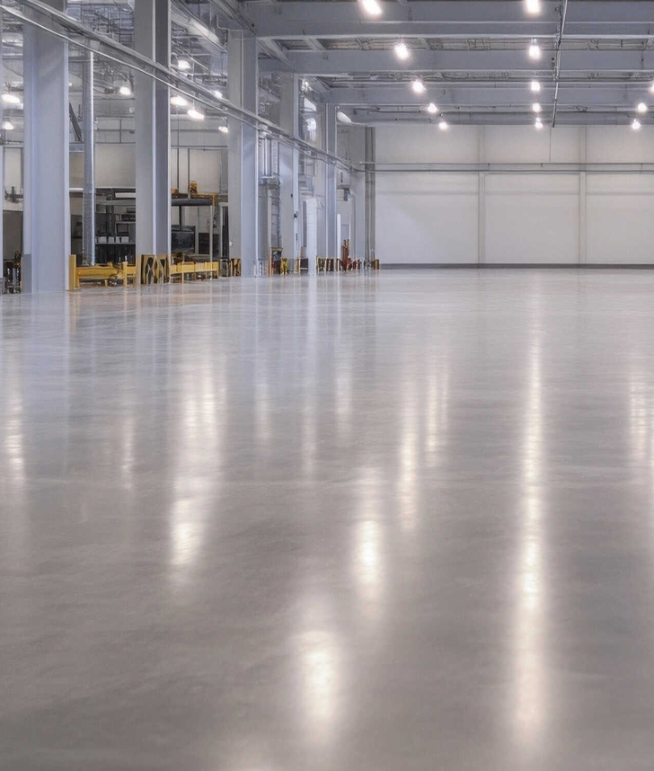 Image of polished concrete floor of an industrial property